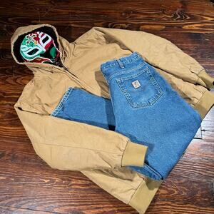 Carhartt 34x30 Workwear Jeans Blue Relaxed Fit Straight Leg Utility Denim